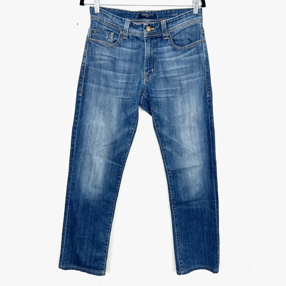 Fidelity Jimmy Slim Straight Jeans Mens Size 31 Blue Denim Pants